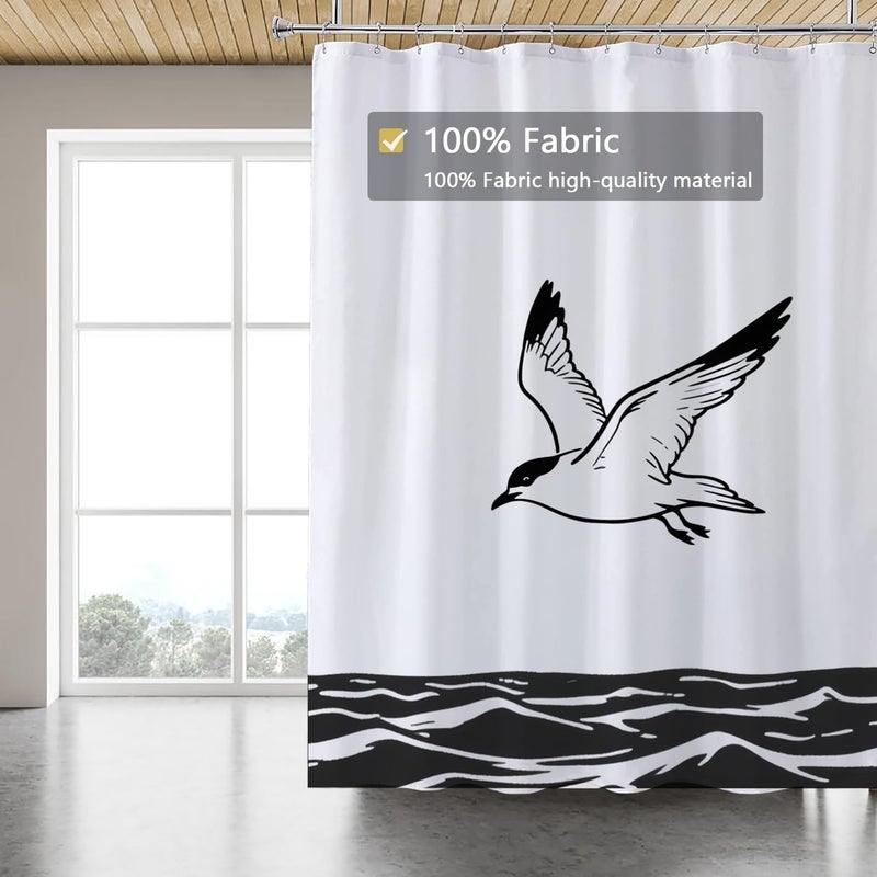 LLSCL Fabric Shower Curtain Liner with Magnets, Waterproof Hotel Quality, 72 x 72 Machine Washable - Image 5
